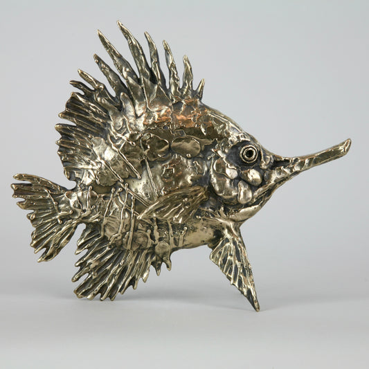 Long Nose Butterfly Fish - Bronze by Andrew T Szymczyk